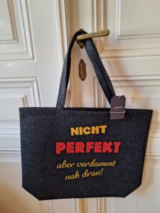 Tasche mit Spruch