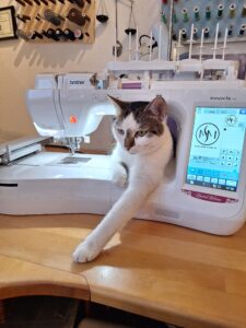 Die Stickmaschine und ihr "Vorarbeiter":-)